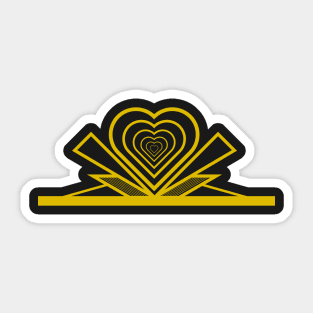 Heart Echo Art Deco Sticker